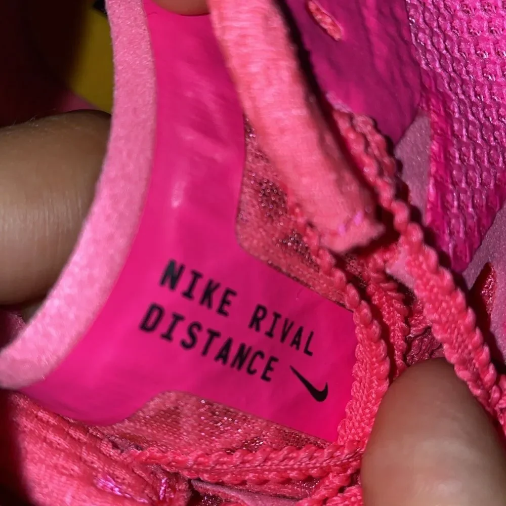 Nike Mens Sz 11.5 Zoom Rival DC8725-600 Pink Track Field ShoesMissing Spikes/Bag